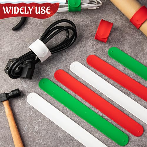 LBSXQGS 24Pcs Holiday Wrapping Paper Holder, White Red - Image 8