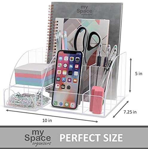 My Space Organizers Clear Acrylic Desk Oganizer, 9 C | All Products - Image 7
