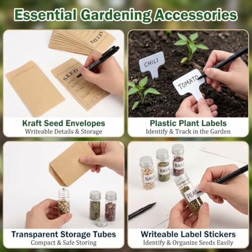 Bamboo Seed Storage Box Organizer with Removable Dividers (Wood) - Image 7