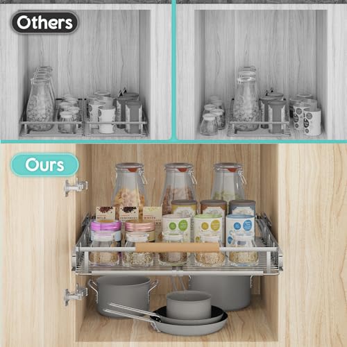 2Pack Expandable Pull Out Cabinet Organizer, 23.2-39.9" W - Image 8