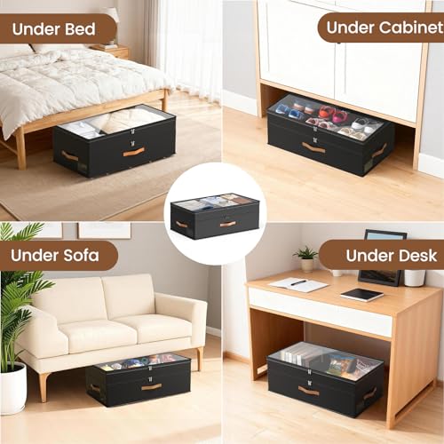 Under Bed Storage with Wheels, 2-Pack Underbed Storage Containers - Image 8