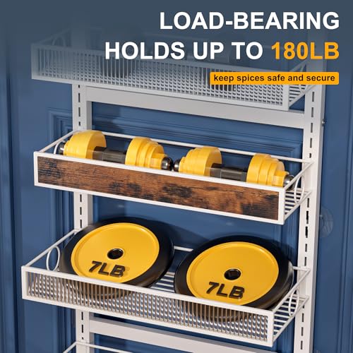 8 Tiers Pantry Door Organizer Spice Rack, 2-IN-1 Wall - Image 8