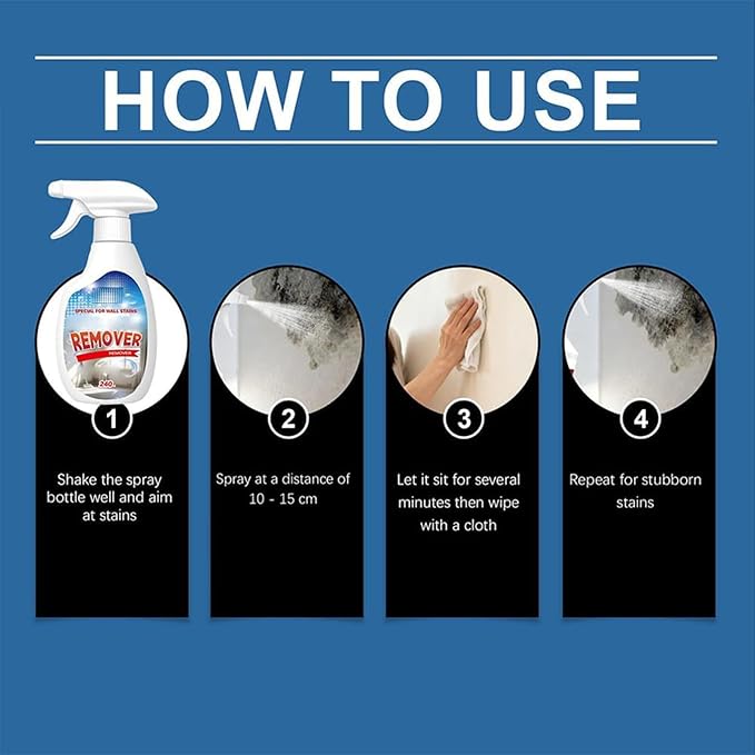 News - Fast Acting Anti-Wall Cleaner Spray – Powerful Wall Remover Spray, Multi-Surface Stain Cleaner for Painted Walls, Kitchen, Bathroom & Tile, Gentle Formula, Long-Lasting Protection (2PCS)