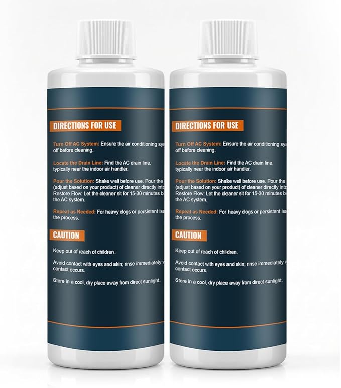 AC Drain Line Cleaner and Unclogger - Air Conditioner Cleaner Prevents Build-Up for AC Units, Dehumidifiers, Ice Machines, & More (32 ounces)