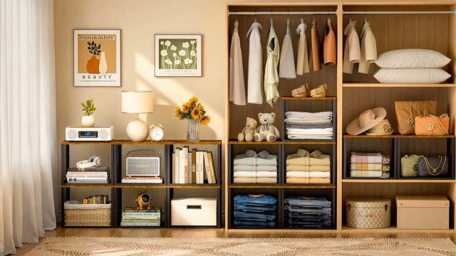 3 Pack Stackable Closet Organizers and Storage Basket, Closet - Image 8