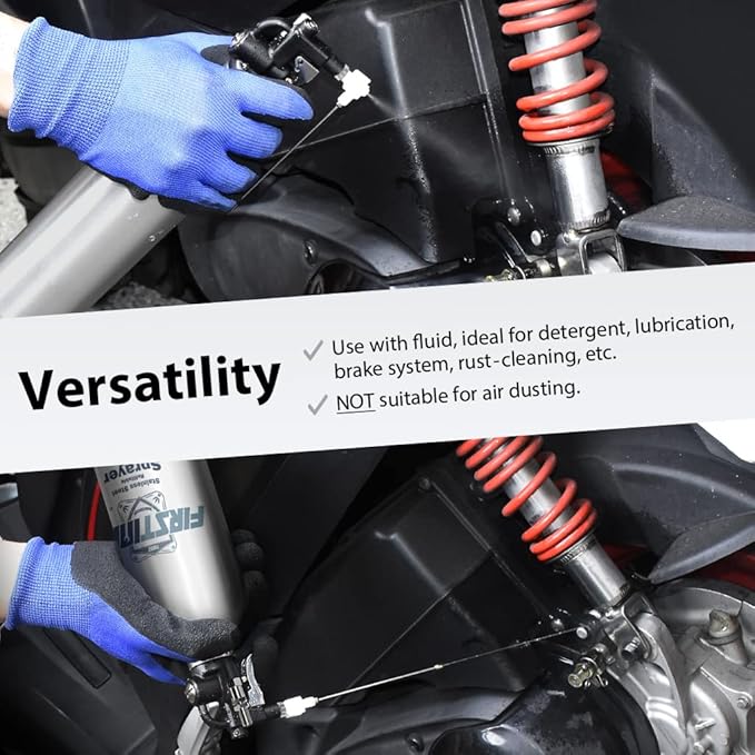 FIRSTINFO A1636 Patented Max. Pressure 110 psi / 650ml Stainless Steel Canister Aerosol Refillable Fluid Spray Can/Pneumatic Compressed Air Sprayer