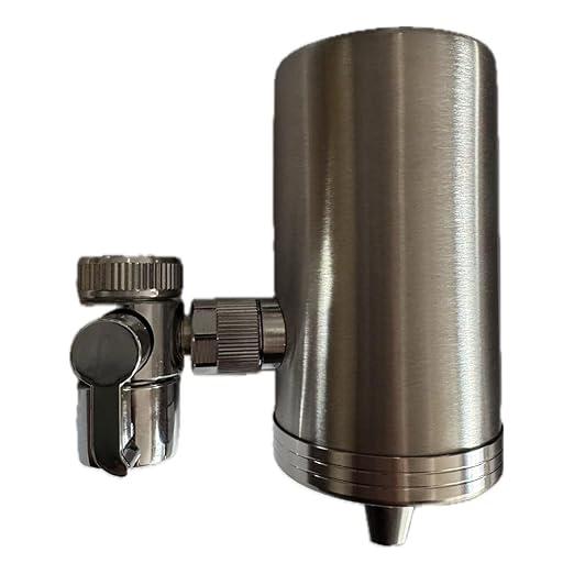 Water Filter for Sink Faucet 360° Rotating Faucet Filter for Kitchen Sink Stainless Steel Water Purifier for Kitchen Sink Reduce Lead Chlorine 3-4 Months Long Lasting 1 Activated Carbon Filter