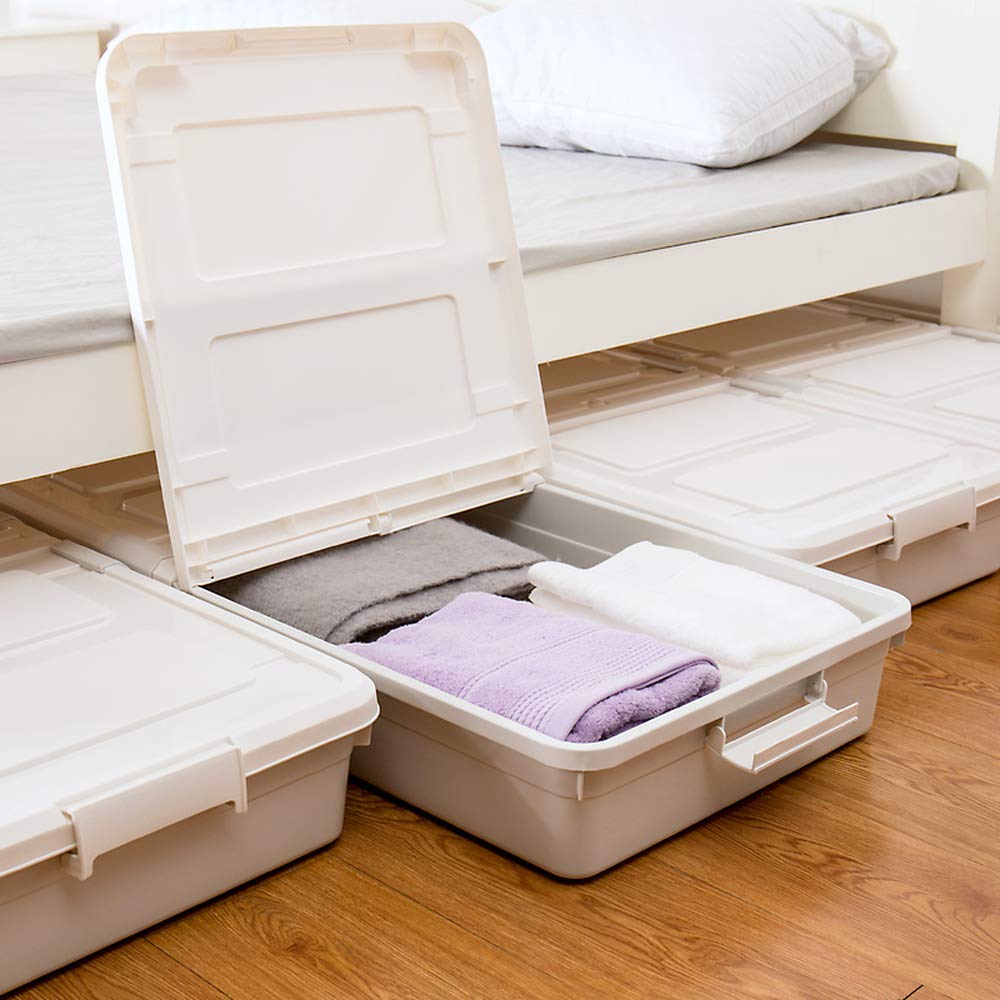 3 Pack Large Rolling Under Bed Storage Bin With Wheels, Sliding - Image 8