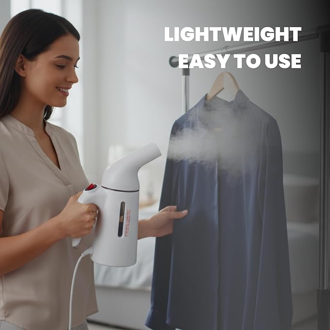 Handheld Garment Steamer β 700W Portable Clothes Steamer with ABS+PC+Stainless Steel+Silicone Build β Black Color, 110V with US Plug β Fast Heat-Up, Powerful Wrinkle Removal