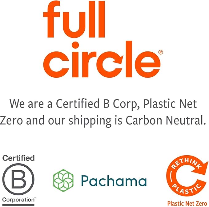 Full Circle Tidy 100% Organic Cotton Dish Cloths - Absorbent, Reusable, Kitchen Towels, Eco-Friendly, Machine Washable - Red