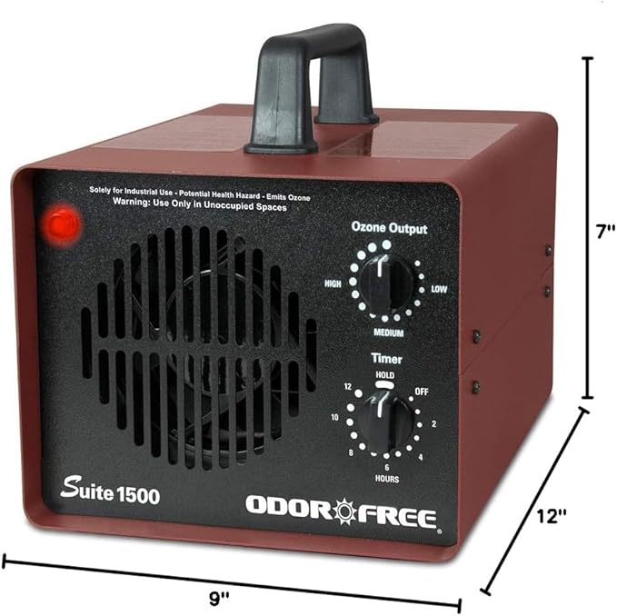Suite 1500 Ozone Machine Odor Removal for Eliminating Smells from Small Apartments, Hotels, Vehicles and Boats - Ozone Generator