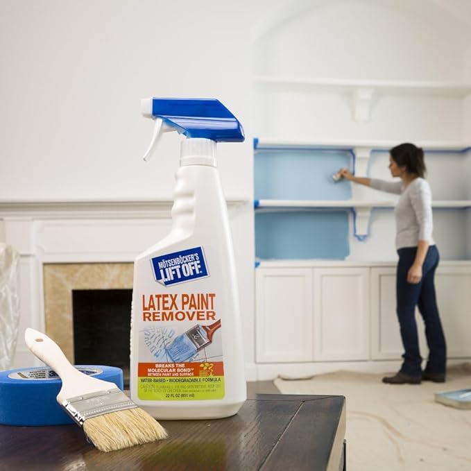 Motsenbocker's Lift Off 41301-4PK Latex Paint Remover Spray Removes Latex Paint and Enamel, Works on Multiple Surfaces, Water-Based, Biodegradable, 22 Fl Oz, Pack of 4