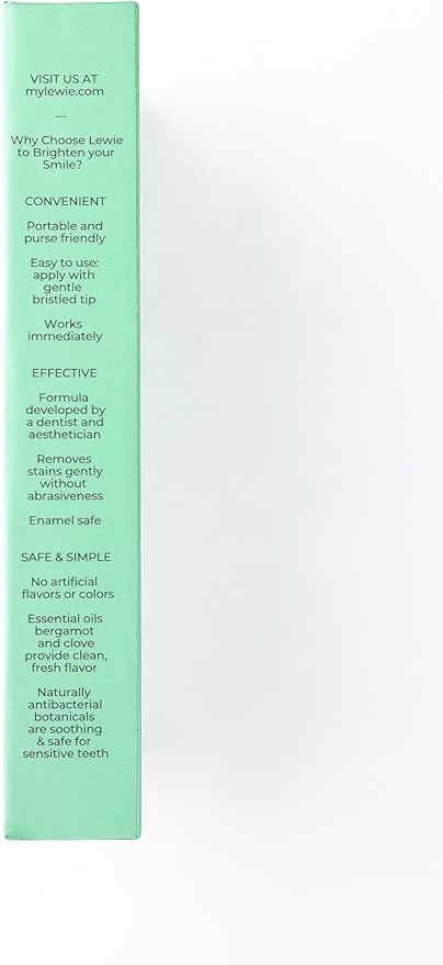 Lewie Teeth Whitening Pen 2 Pack – Enamel Safe Whitening Gel Wand, Portable Spot Treatment for Coffee Stains, Travel Friendly