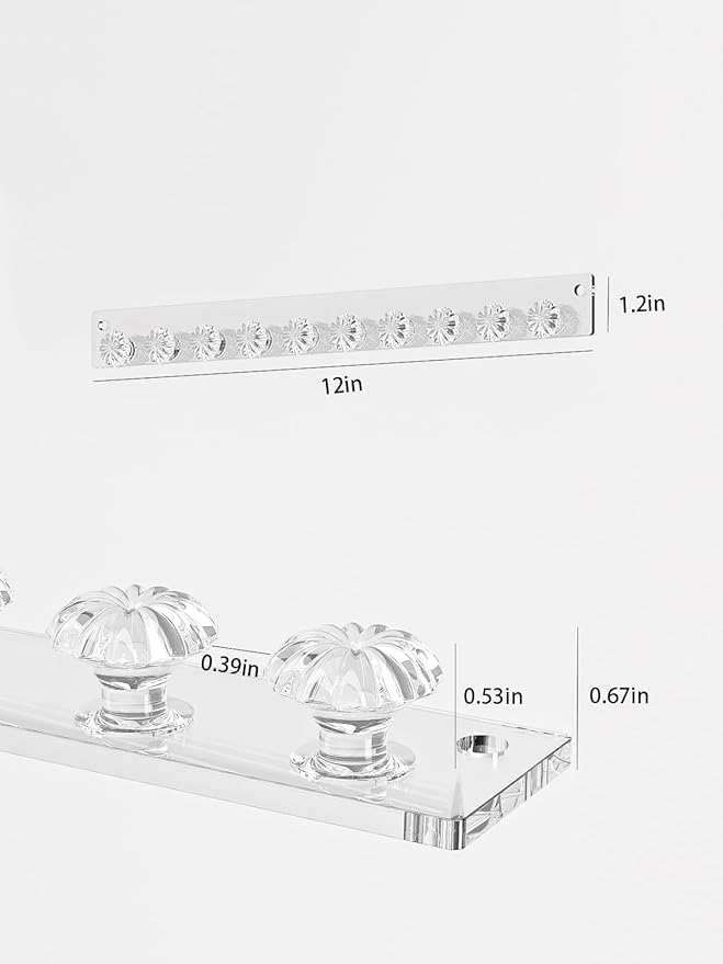 Wall Mounted Hanging Necklace Organizer Holder,Small Necklace Hanger Wall Mount,Acrylic Jewelry Hooks Storage Long Necklace,Closet Hanging Bracelet Display Stand (4)