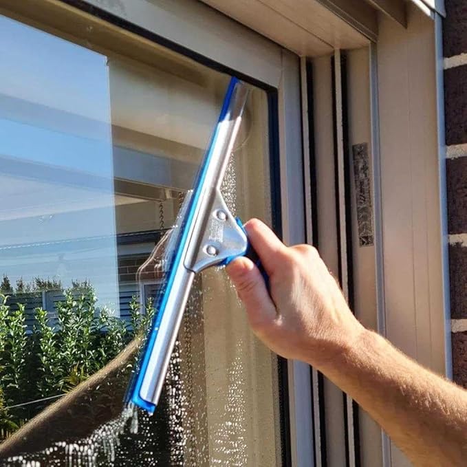 Glass Treatment Kit - Repels Soap Scum, Grime & Dirt without Harsh Chemicals + Approved Professional Grade Squeegee for showers and windows