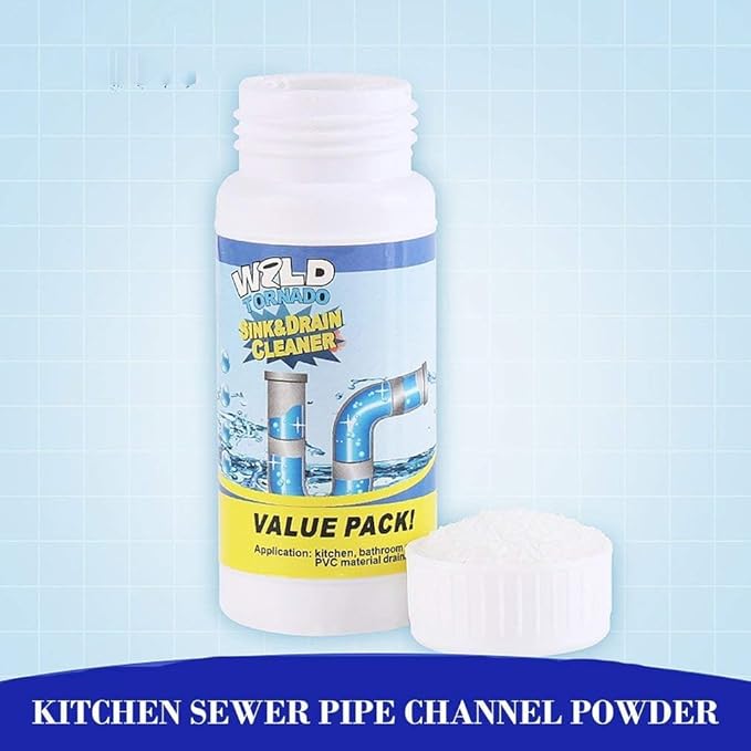 Wild Tornado Powerful Sink and Drain Cleaner High Efficiency - Drain Clog Remover Kitchen Sewer Power Pipe Channel Powder (4)