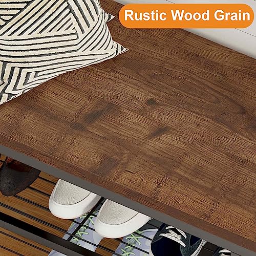 Hall Tree with Shoe Storage, 5-in-1 Reversible Entryway - Image 7
