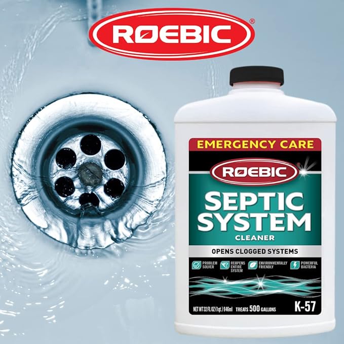 Roebic K-57-Q Septic System Cleaner: 32 Ounces, Cleans and Maintains Septic Systems for Optimal Performance (Pack of 2)