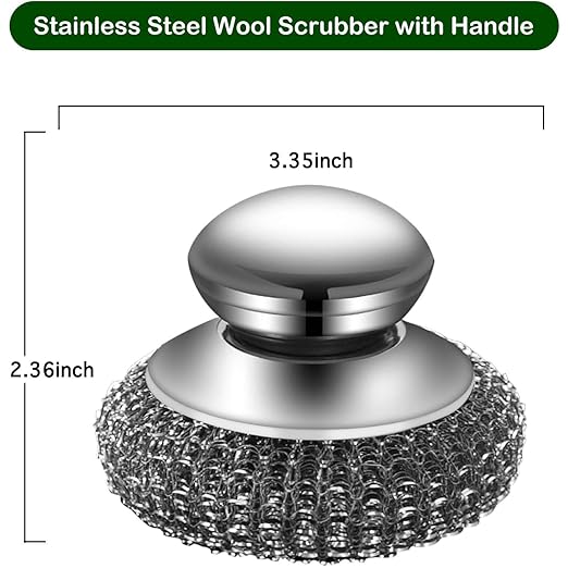 Stainless Steel Wool Scrubber with Handles