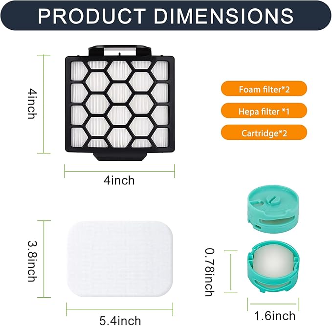 ZU102 Odor neutralizer cartridge & replacement filter for shark ZU102 ZU100 rotator vacuum, for shark zu102 rotator pet upright vacuum,Parts # 1238FT60 & 1239FT60 & 1541FC3000,1 pack