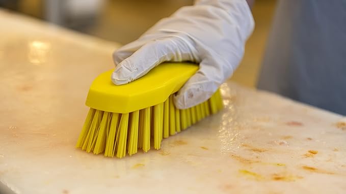 Vikan 38906 Brush,Scrub,Stiff,8",PP/PBT,Yellow