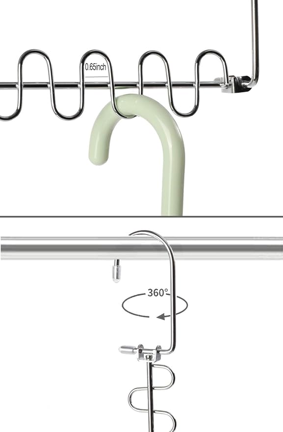 GEFTOL Metal Space Saving Hangers 12 Slots New Version Hanger Magic Cascading Hanger Closet Wardrobe Clothes Organizer(4 Pack)