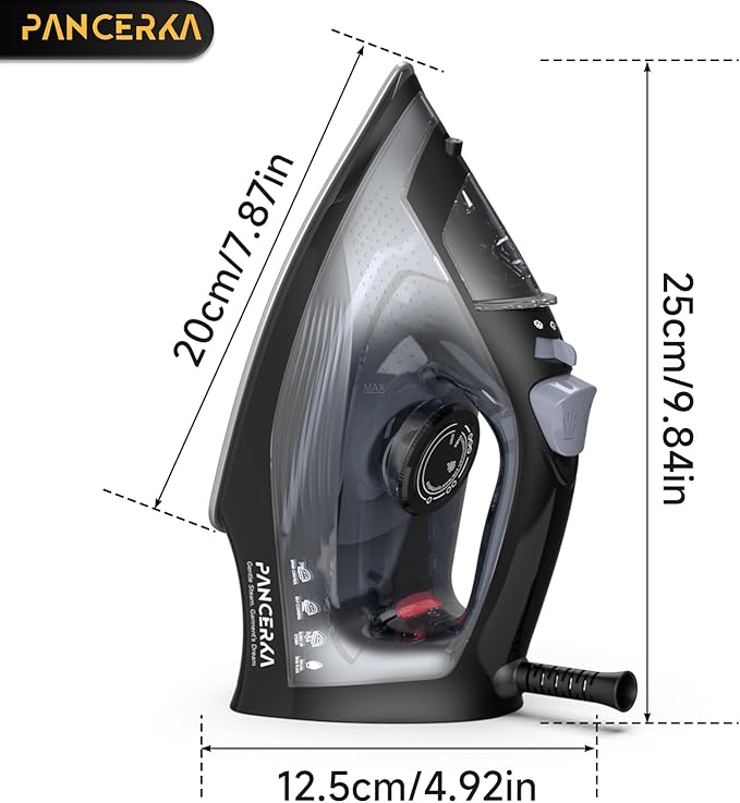 1600W Steam iron, Adjustable Thermostat Control steam iron, non-stick soleplate, Overheat Safety Protection & Variable Steam Control, suitable for ironing clothes on all fabrics