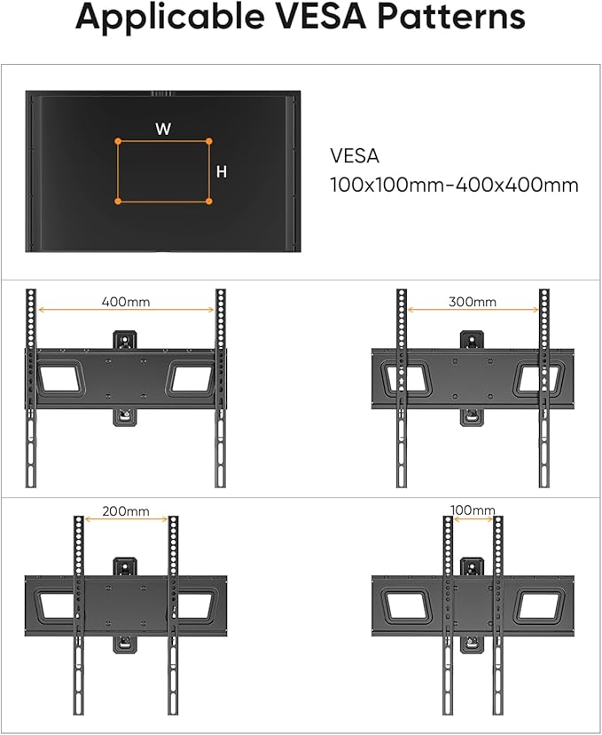 Landscape to Portrait Rotating TV Wall Mount for Vertical Mounting of Displays,Menu Wall Board Mount for 26-65" TVs Holds 88 lbs, Full Motion Corner TV Mount Height Adjusted,VESA 400x400,FORGINGMOUNT