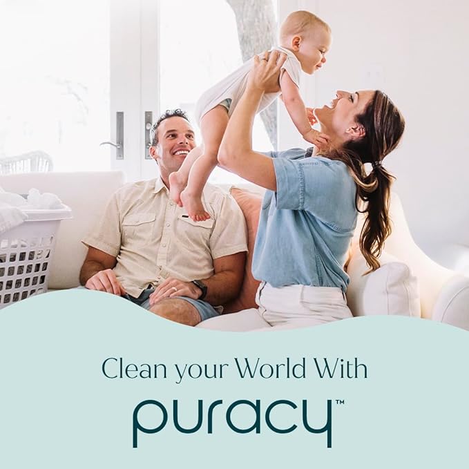Puracy Natural Dish Soap Refill - Skin-Softening Plant-Based Liquid Dishwashing Detergent Soap, Clean-Rinsing Water-Sheeting Formula (Free & Clear, 48 fl oz)