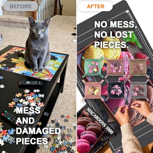 Napzy Jigsaw Puzzle Mat Roll Up Set 1500 Rubber Base Board - Image 7