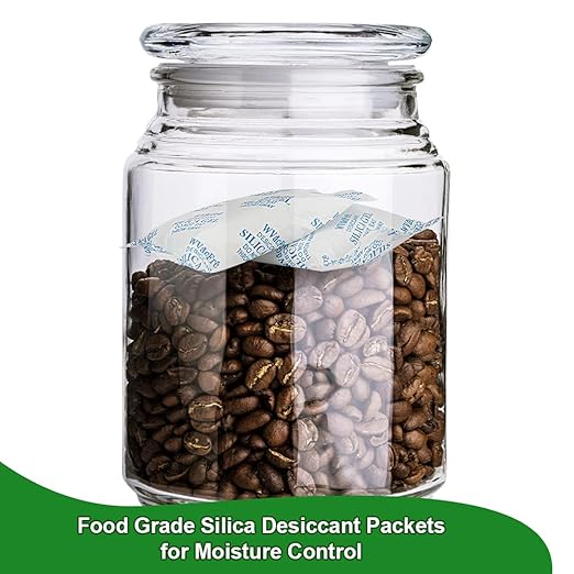5 Gram(200Packs) Food Grade Moisture Absorber Silica Gel Desiccant Packets for Storage,Desiccant Beads Silica Gel Packs for Moisture Control