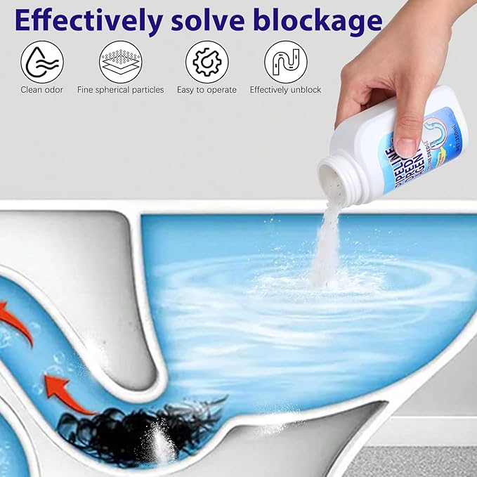 Pipeline Dredging Agent, 350ml Drain Clog Remover Agent,Kitchen Unblocker, Powerful Pipe Unclogger Powerful Sink And Drain Cleaner Powder for Kitchen Quick Cleaning
