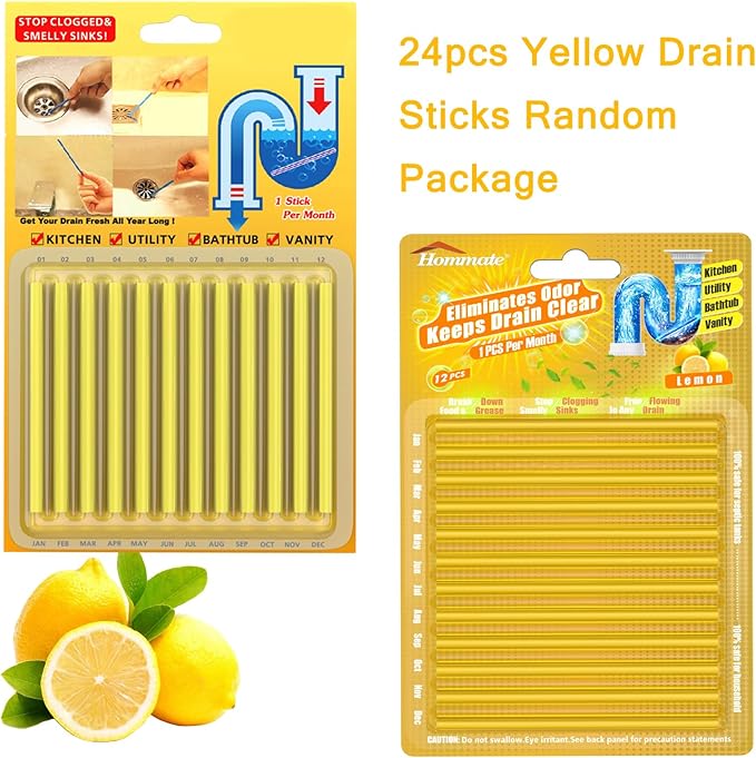Drain Sticks for Preventing Clogs and Eliminating Smelly Odors - Effective Way to Keep Drains Running Smoothly