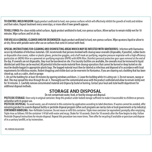 Pro Mold Killer Fungicide Disinfectant including Aspergillus Niger (Black Mold) H5N1 Pack | Multi-Purpose Fungicide, Mildewstat, Disinfectant, Virucide | EPA Reg. 1 Gal + 32 oz.