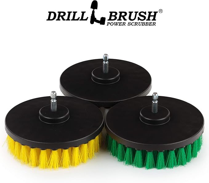 House Cleaning - Kitchen Tools - Shower Cleaner - Bathroom Accessories - Drill Brush - All Purpose Spin Brush Cleaning Kit - Stove-top, Oven Rack, Sink, Tile and Grout - Shower Door - Glass Cleaner