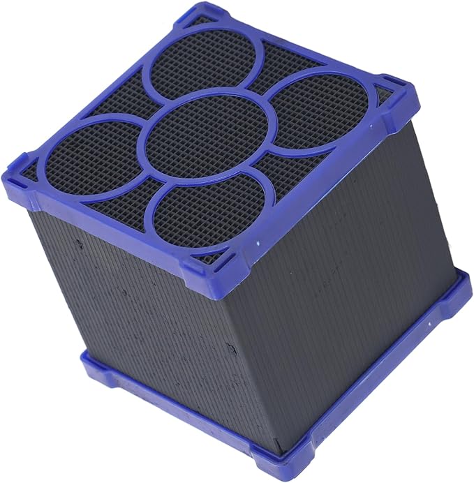 Pssopp Aquarium Water Purifier Cube Filter, High Efficiency Strong Filtration Activated Carbon Aquarium Filter for Ponds Fish Stock (10x10x10cm / 3.9x3.9x3.9in)
