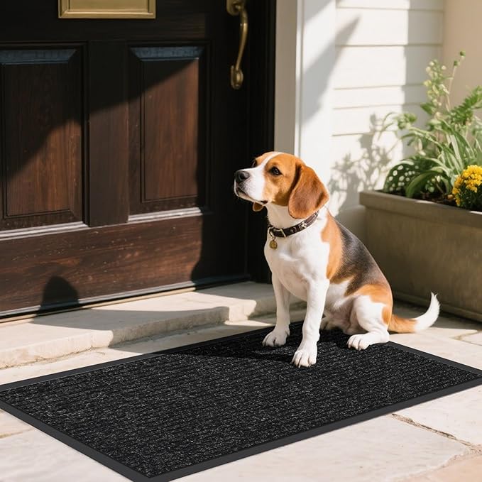 Front Door Mat Indoor Outdoor Entrance, 3ft x 18ft Non Slip Custom Size Outdoor Mat, Commercial Easy Clean Door Mat, Low-Profile Doormat Welcome Floor doormats, Resist Dirt for Front Door Patio Decor