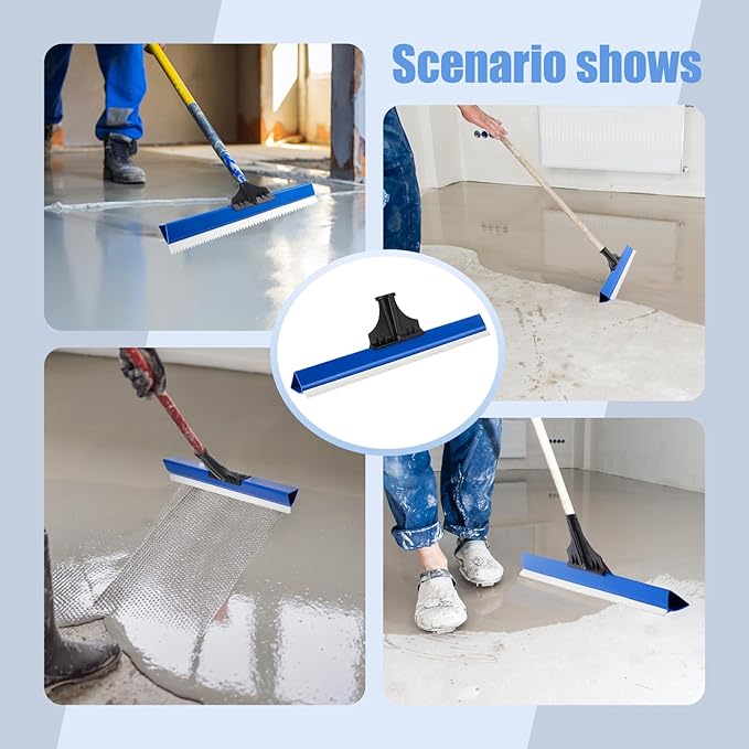1 Pack 16 Inches Epoxy Floor Squeegees Notched Squeegee for Self Leveling Cement Urethane Epoxy Floor Tools