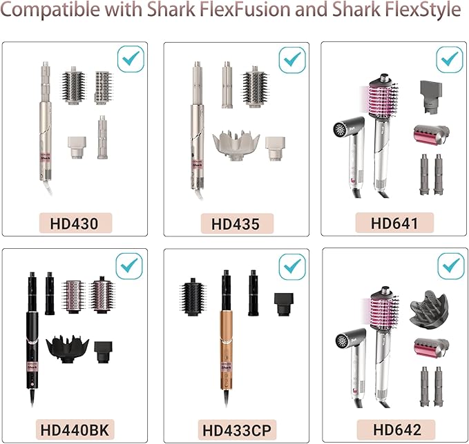 Affogato Storage Holder Compatible with Shark FlexStyle HD430C, Desktop Organizer for Storage Attachments, Acrylic Hairdryer Rack with Cord Hanger for Accessories Curlers Brushes Diffuser