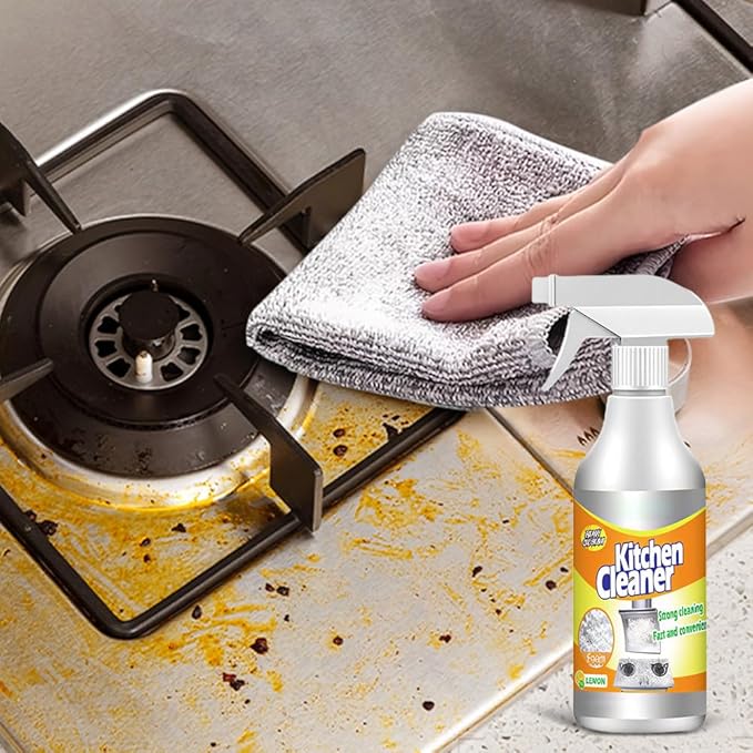 Kitchen Heavy Duty Cleaner Spray, 60ml Kitchen Foam Spray Cleaners, for Kitchens, Countertops, Range Hoods, Ovens (4)