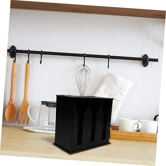 STOBAZA Spoon Holder with Compartments Practical Acrylic Utensil Storage Organizer for Kitchen and Restaurants Easy to Clean Cutlery Dispenser for Shops and Break Rooms