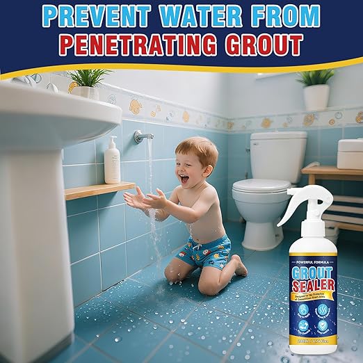 Grout Sealer, Waterproof Granite Sealer Spray, Long Lasting Clear Grout Sealant for Tile Grout, Marble, Granite, Limestone, Indoor & Outdoor