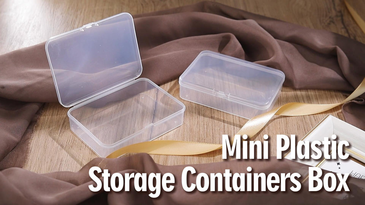 PAGOW 2pcs Clear Plastic Case for Crafts, Small Plastic Boxes - Image 8