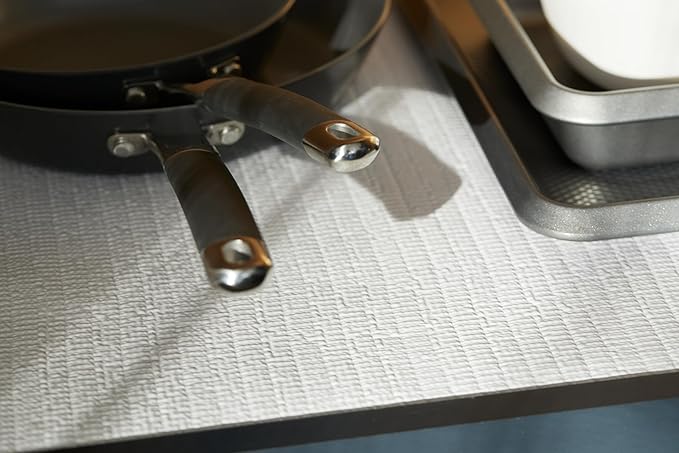 Smooth Top EasyLiner for Cabinets & Drawers - Easy to Install & Cut to Fit - Shelf Paper & Drawer Liner Non Adhesive - Non Slip Shelf Liner for Kitchen & Pantry - 12in. x 24ft. - Gray Marble
