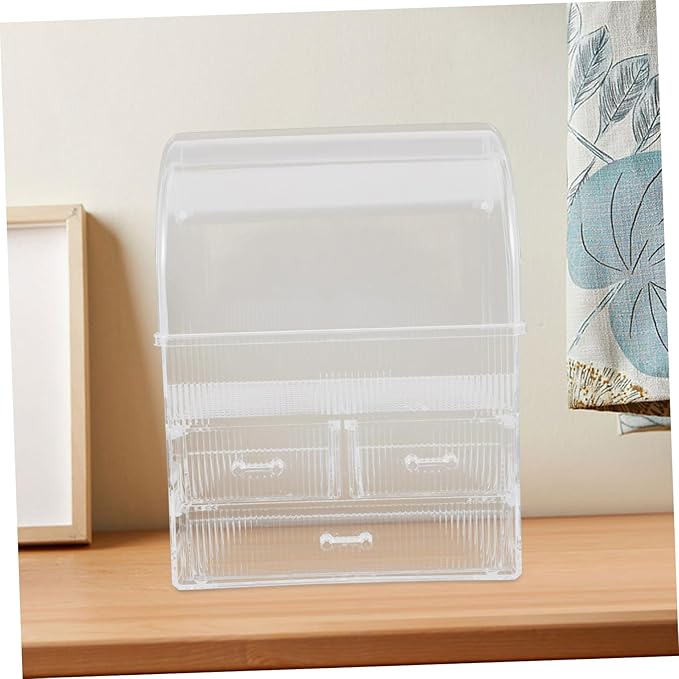 Happyyami Makeup Organizer Large Acrylic Storage Box Desktop Cosmetic Organizer Drawer Storage