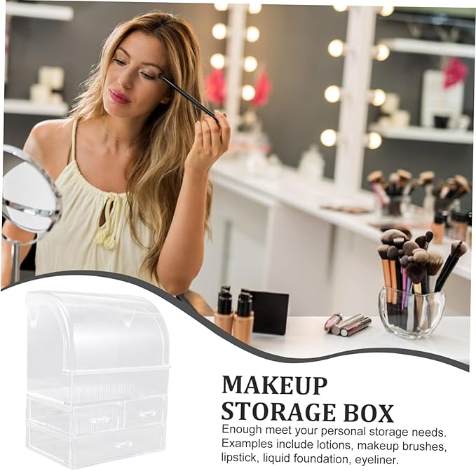 Acrylic Makeup Organizer Box Desktop Drawer Organizer Storage for Cosmetics