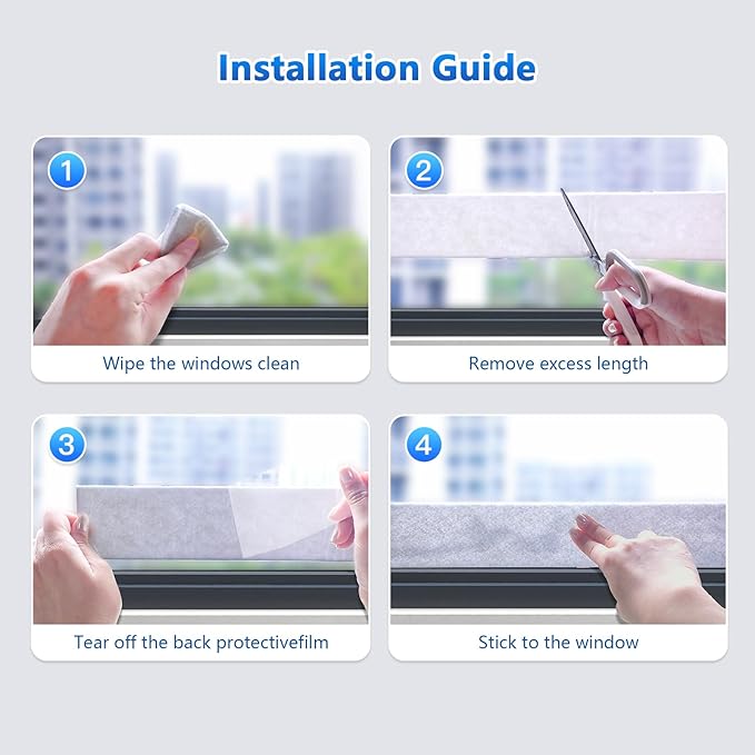 3 Rolls 2.36" x 66", Window Condensation Prevention Absorber - Anti-Condensation Water Absorbing Strip, Whites,Reusable & Cut-to-Fit Design