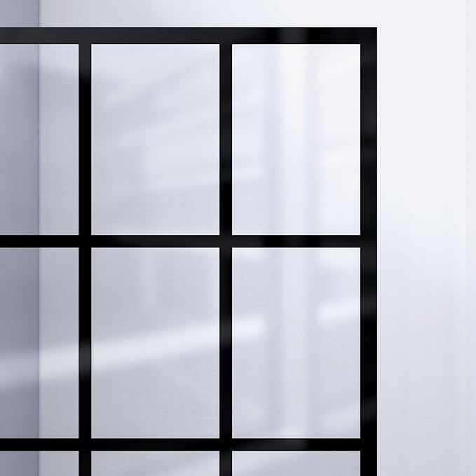 DreamLine Montego Toulon 34 in. x 72 in. x 3/8 in. Frameless Single‑Panel Shower Screen Door for Walk-in Shower in Matte Black
