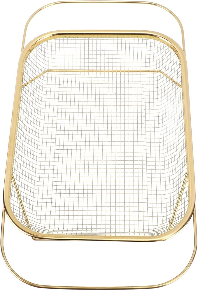 Over The Sink Colander Strainer Basket, Expandable Over The Sink Colander Stainless Steel Easy To Multifunctional for Home (Gold)
