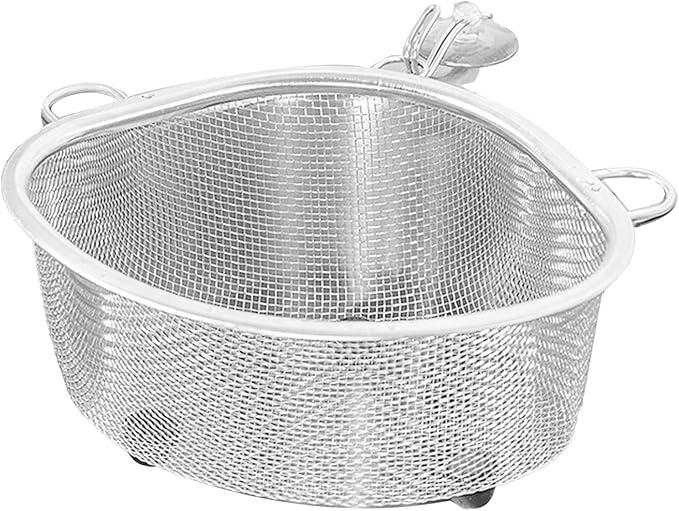 2PCS Sink Strainer, Triangle Strainer Basket Corner Sink Drainer Sink Food Catcher Kitchen Sink Strainer Basket for Kitchen Waste
